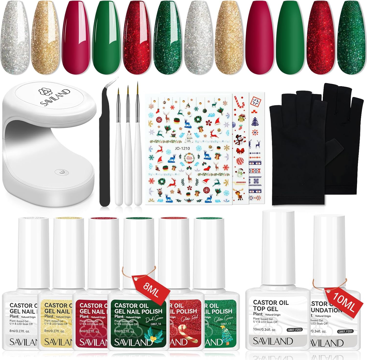 Kit de esmaltes Saviland 12 colores