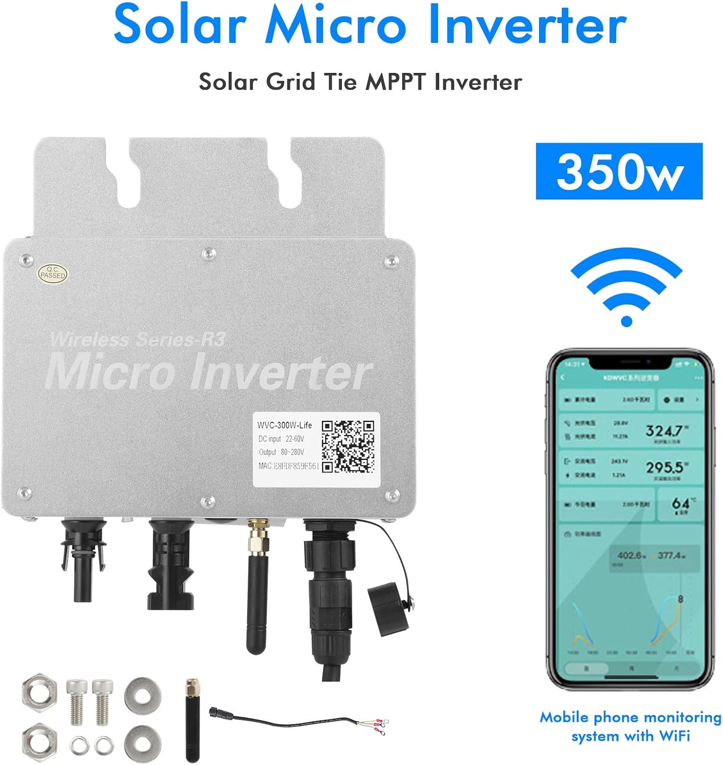 Micro Inversor Solar WVC-350W