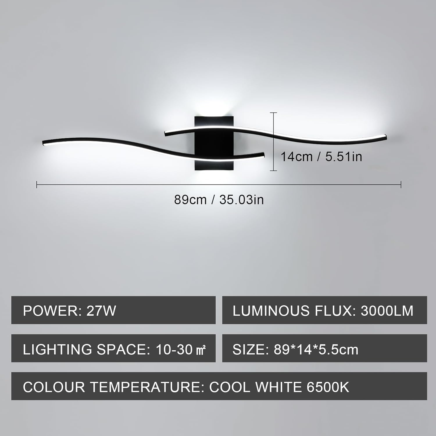 Lámpara LED Aplique Interior 27W