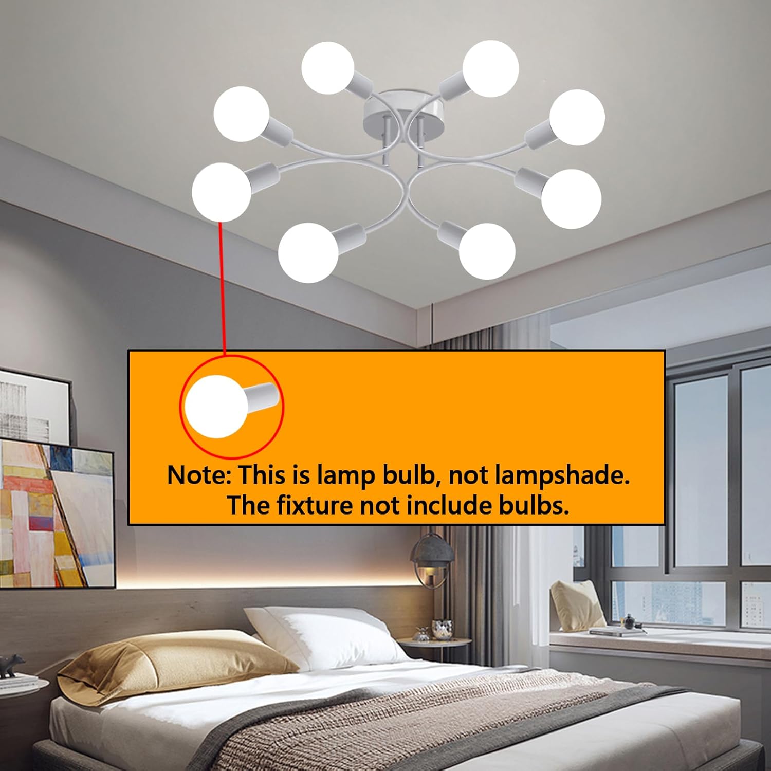 Lámpara Sputnik 8 Luces 85CM