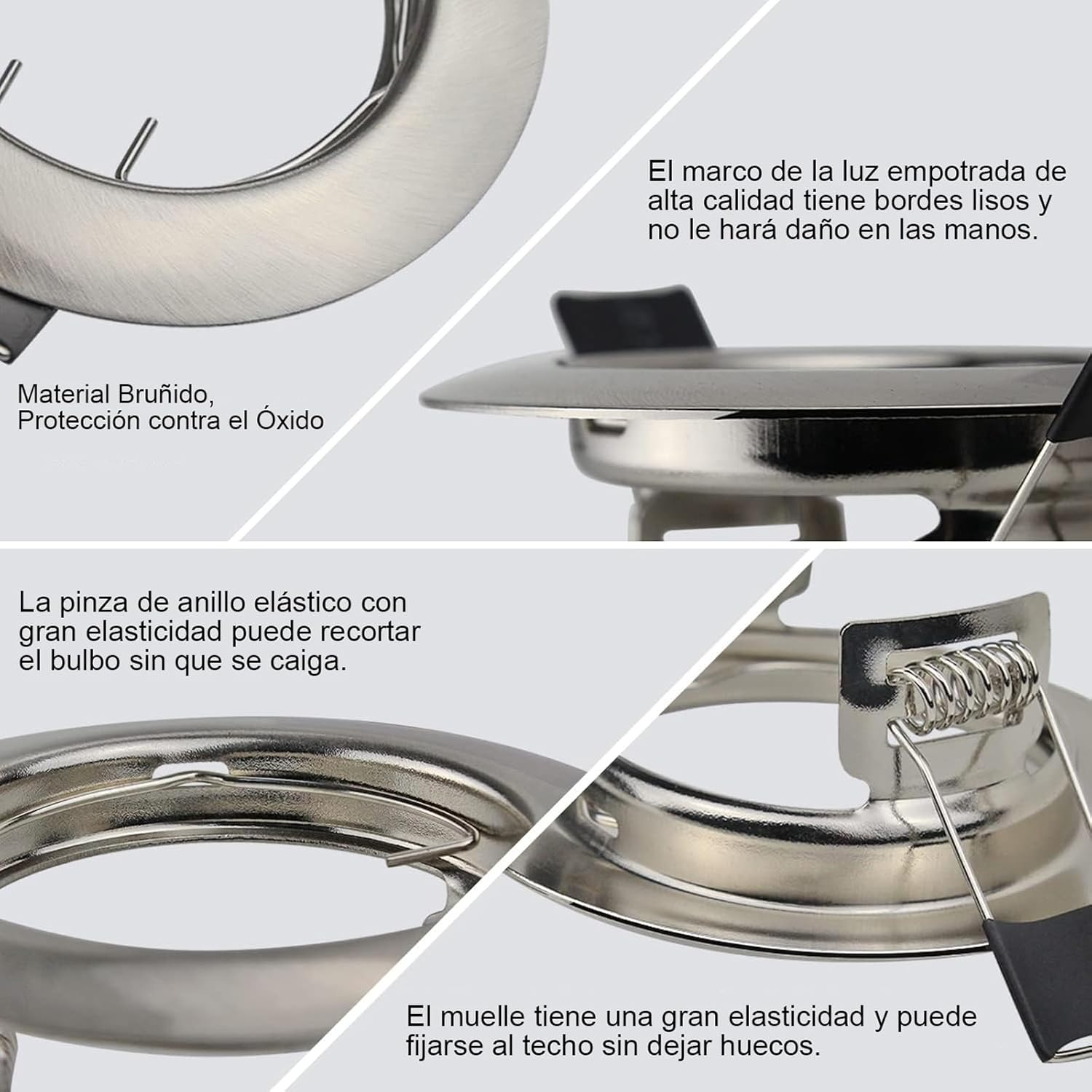 Marcos empotrables GU10 acero
