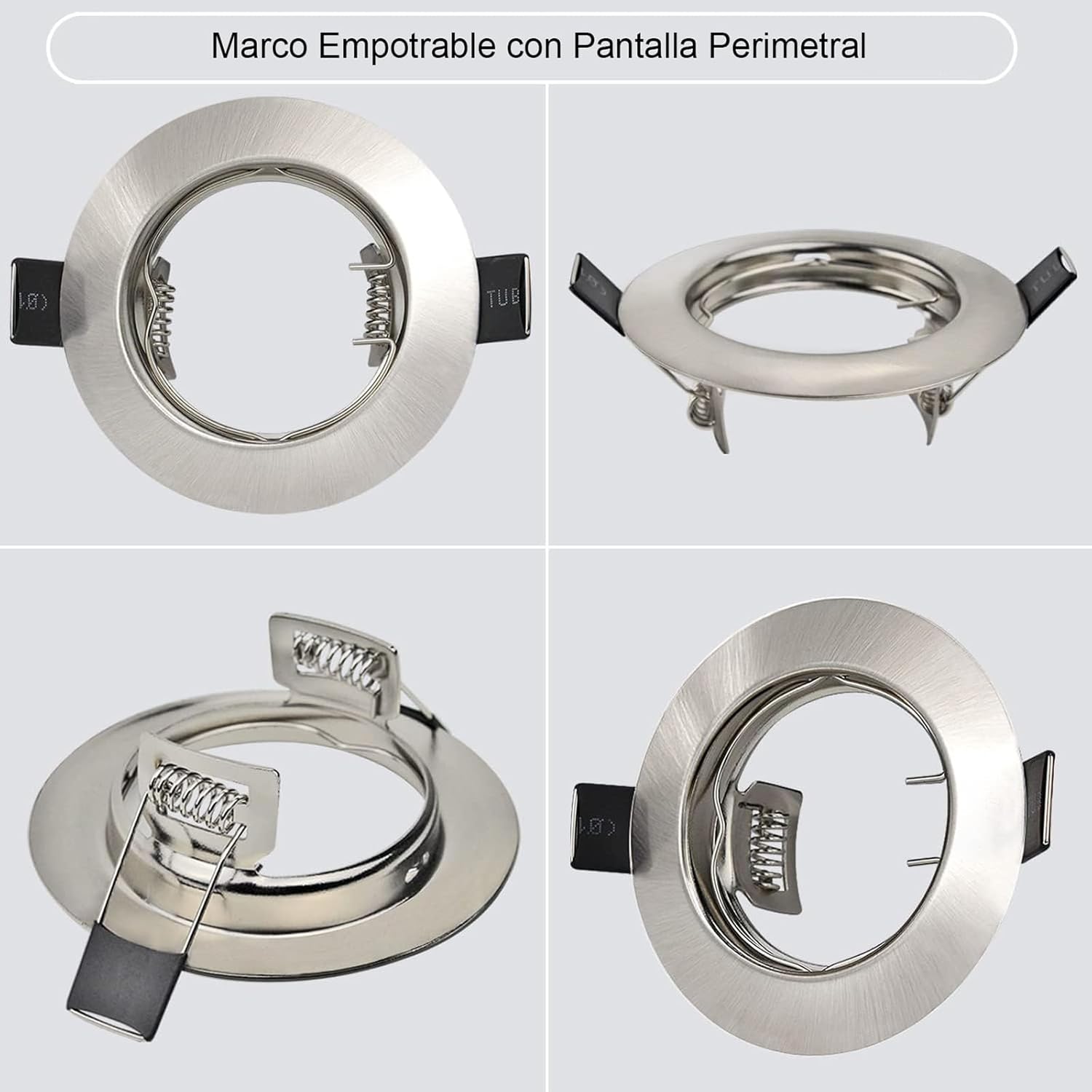 Marcos empotrables GU10 acero