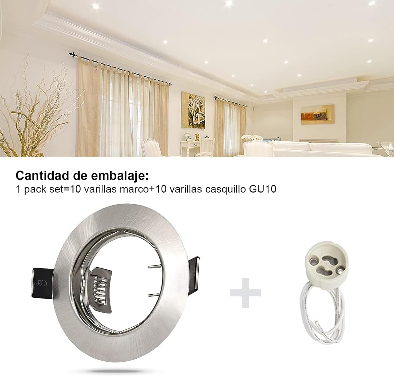 Marcos empotrables GU10 acero