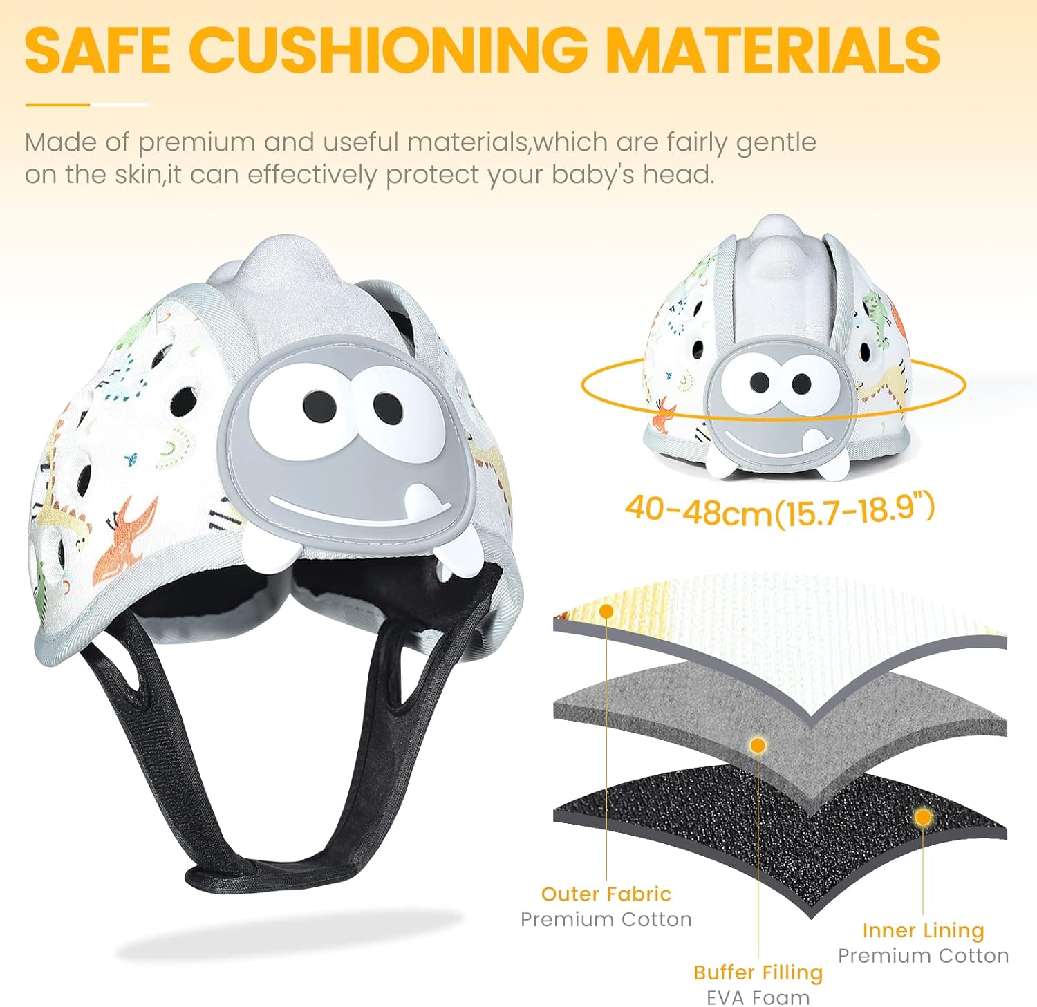 Casco de Seguridad Dino Bebé