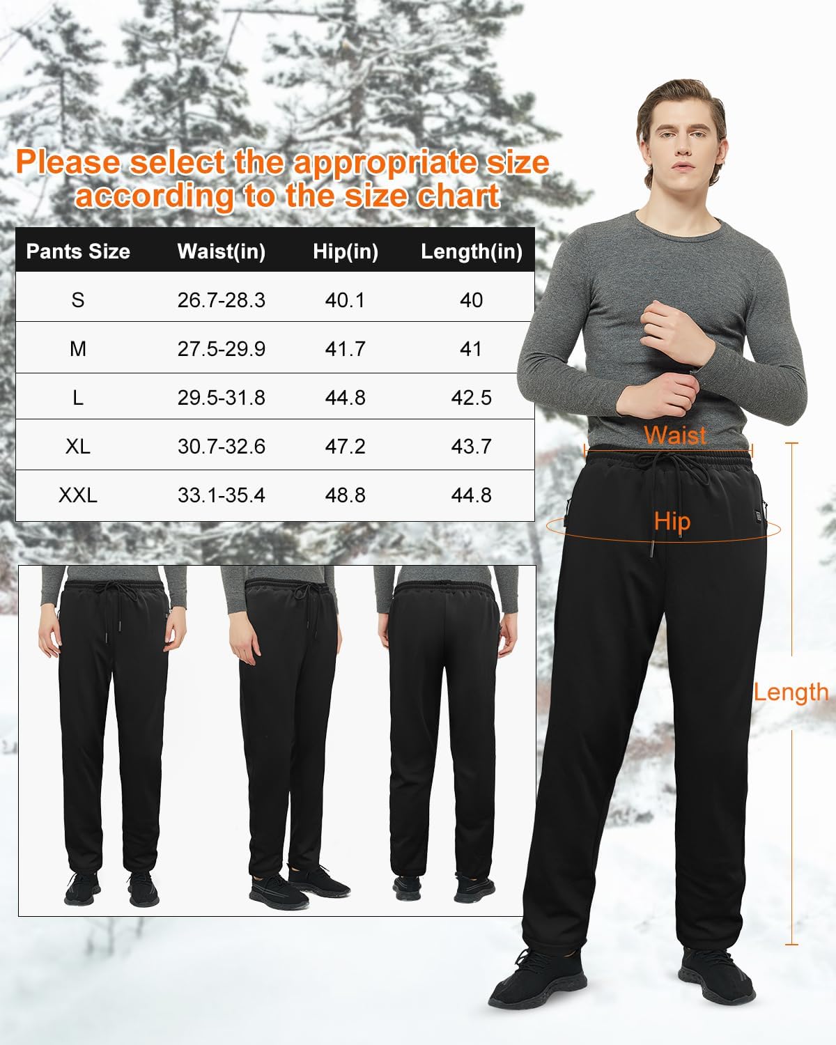 Pantalones Calefactables USB