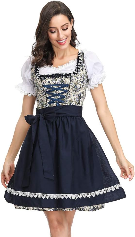 Dirndl midi con delantal