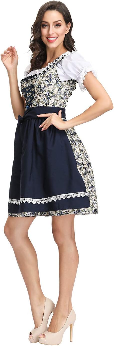Dirndl midi con delantal