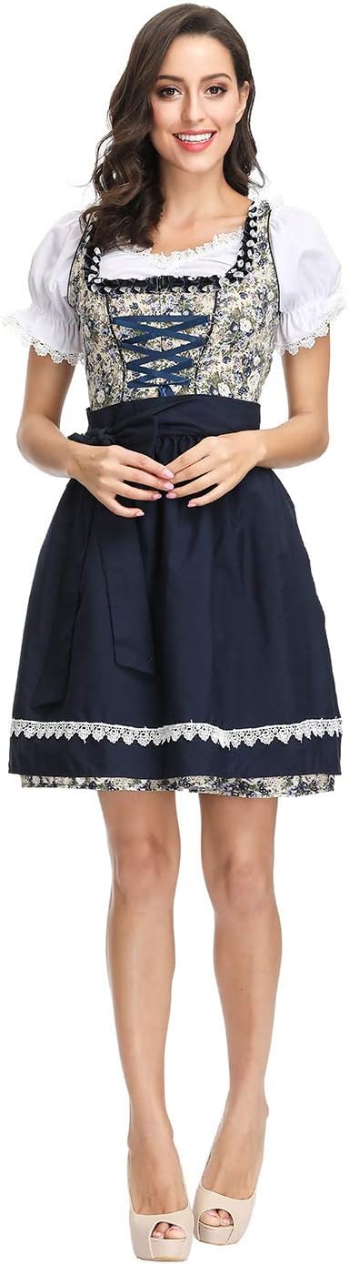 Dirndl midi con delantal