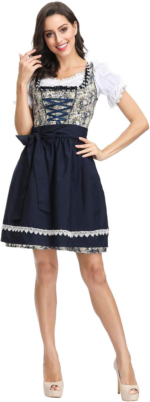 Dirndl midi con delantal