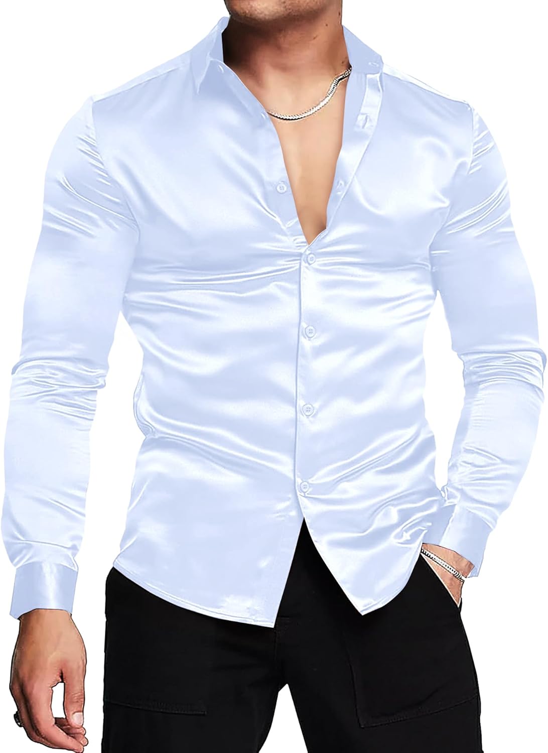 Camisa de satén brillante URRU