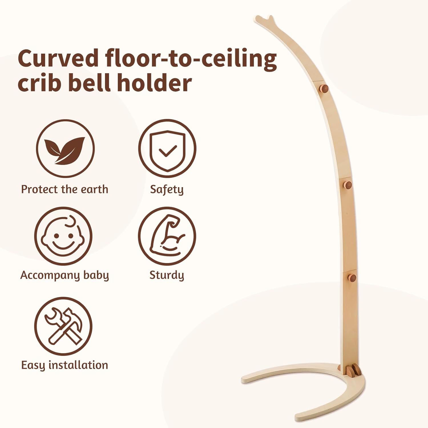 Soporte Móvil Bebé Madera