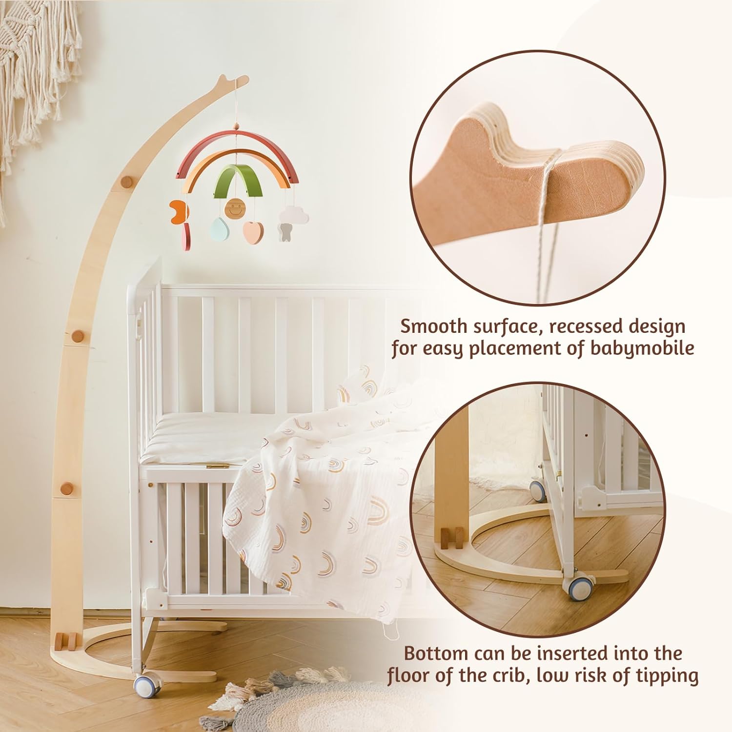 Soporte Móvil Bebé Madera