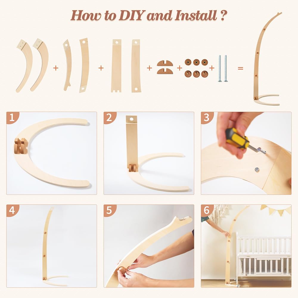 Soporte Móvil Bebé Madera