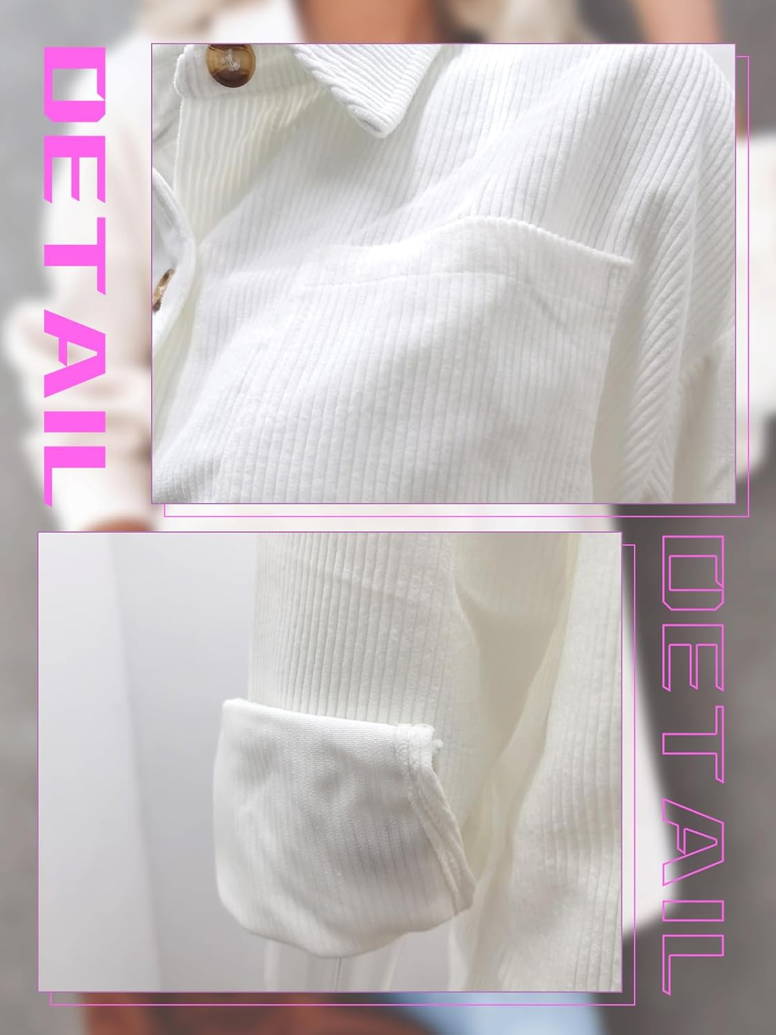 Camisa de pana vintage mujer
