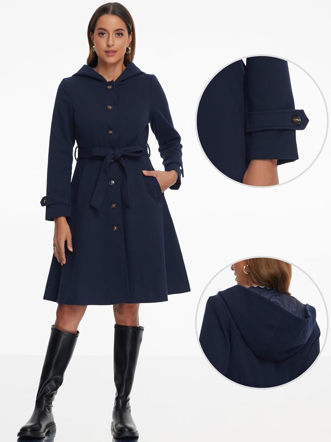 Abrigo de invierno mujer Allegra K