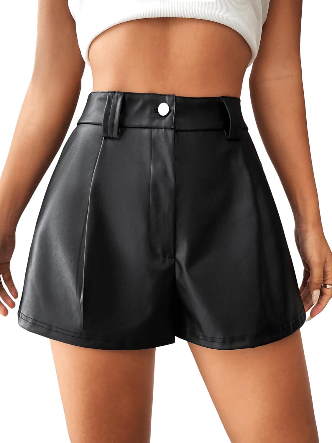 Pantalones cortos de piel sintética