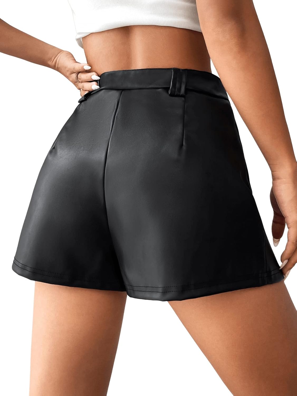Pantalones cortos de piel sintética