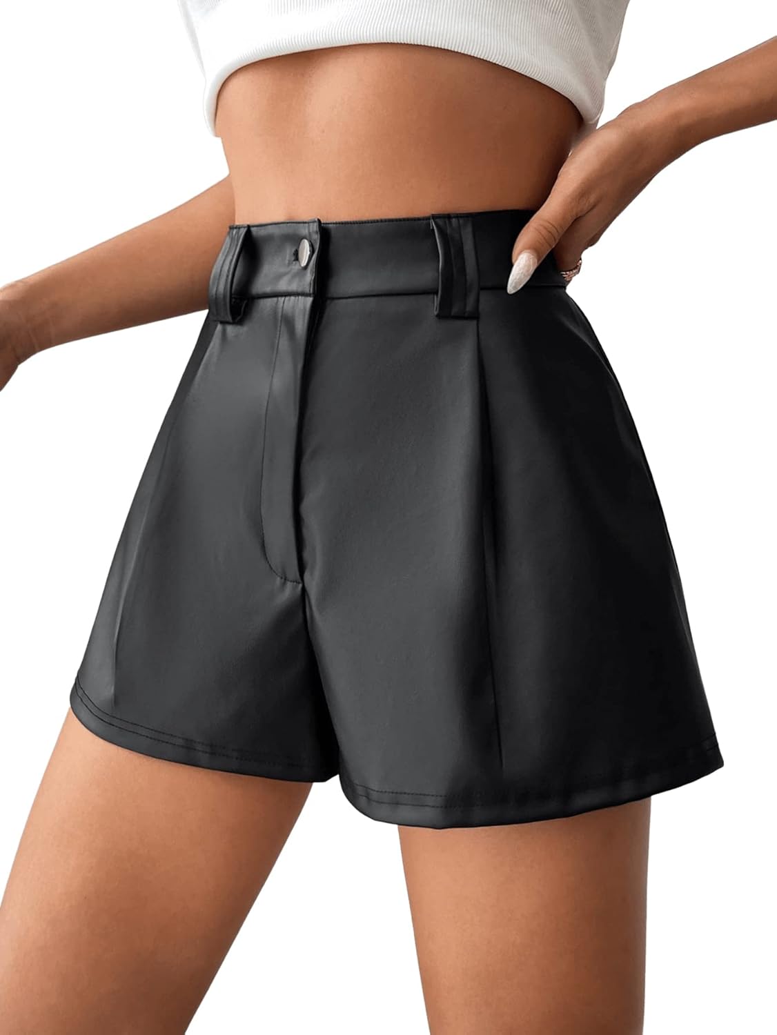 Pantalones cortos de piel sintética
