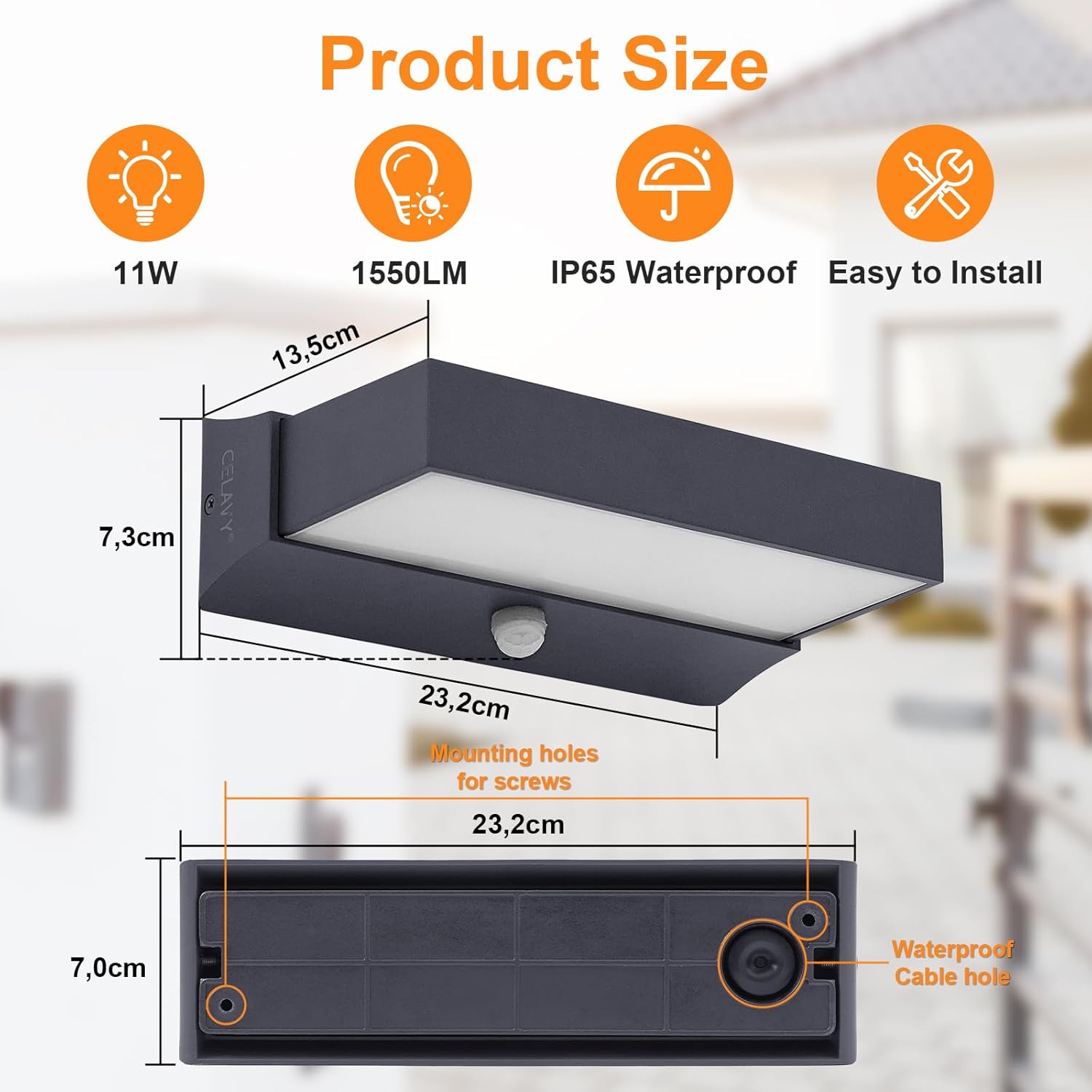 Aplique LED exterior 11W IP65