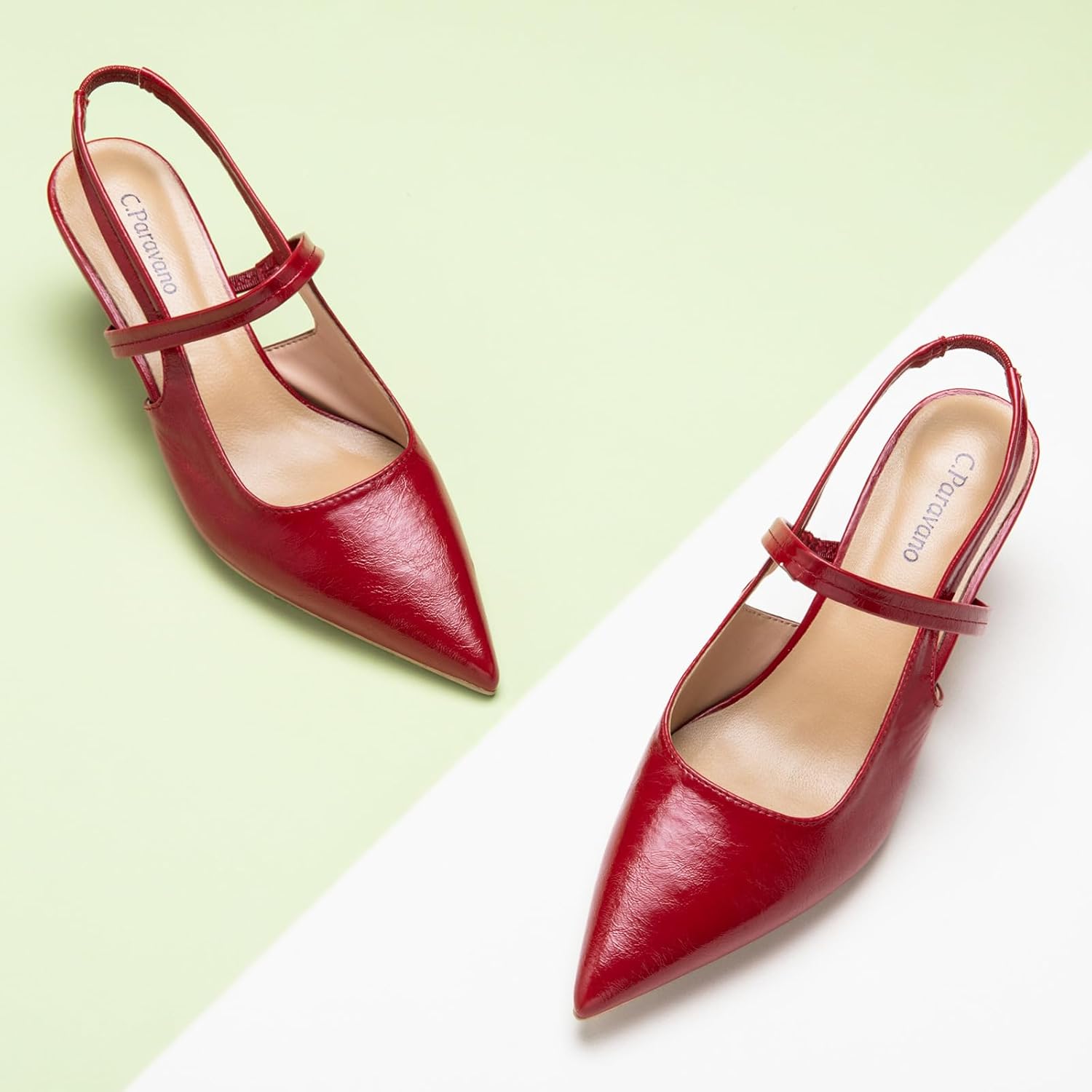 C. Paravano Slingback Rojo 42