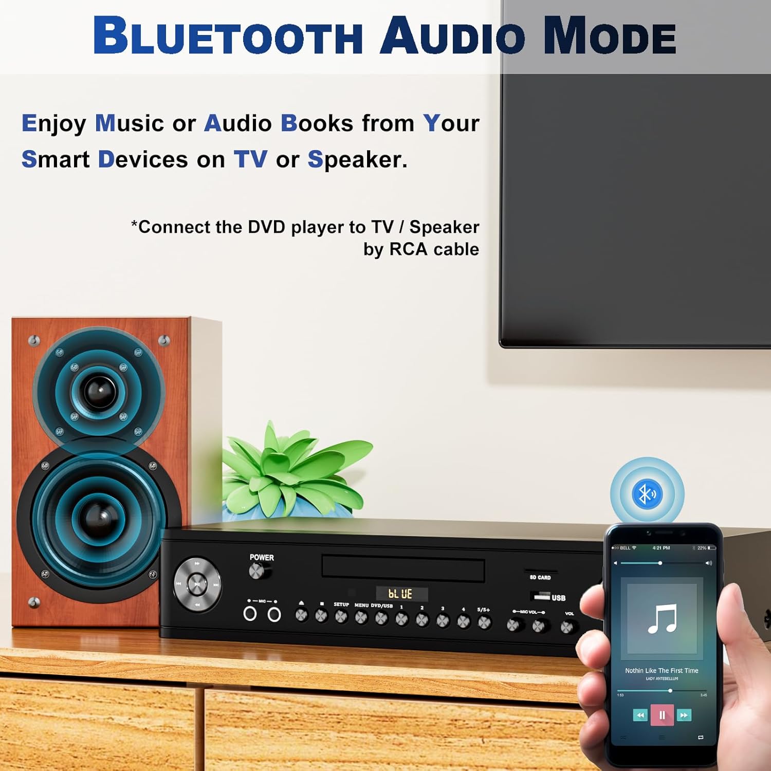 Reproductor DVD HDMI Bluetooth