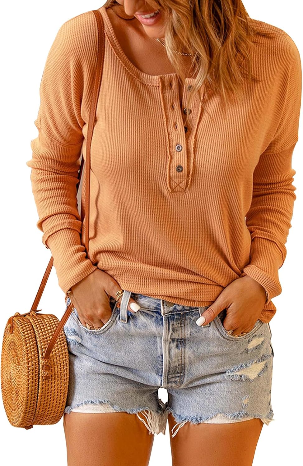Camiseta básica mujer manga larga