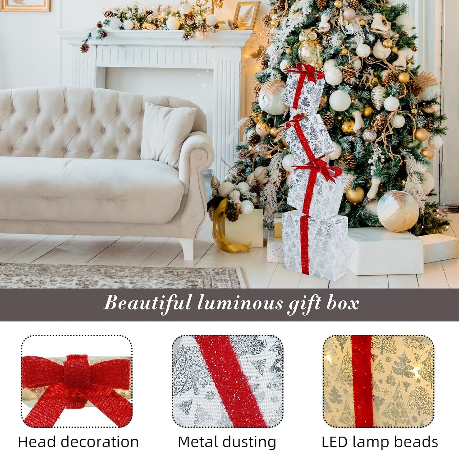 Cajas de Regalo LED Navidad