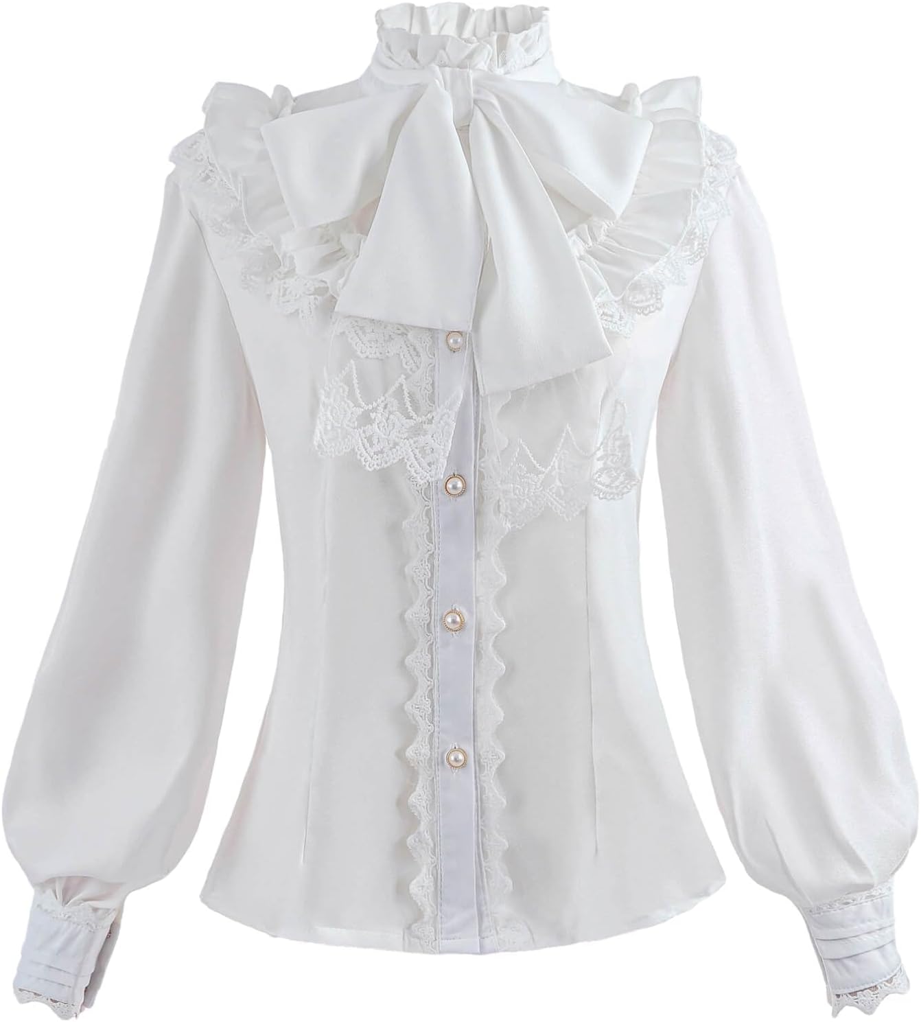 Blusa vintage victoriana con lazo