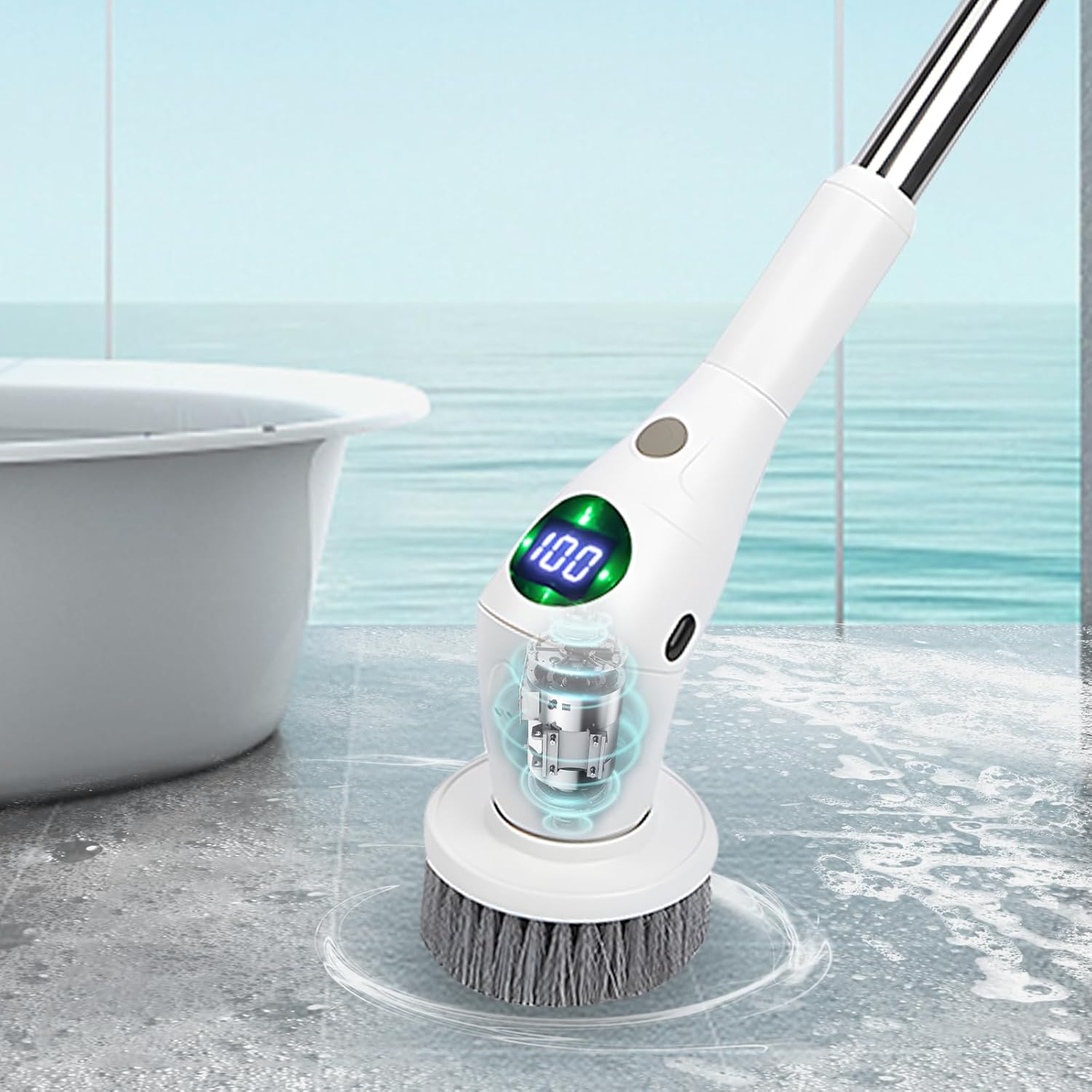 Power Scrubber 8 cepillos LED