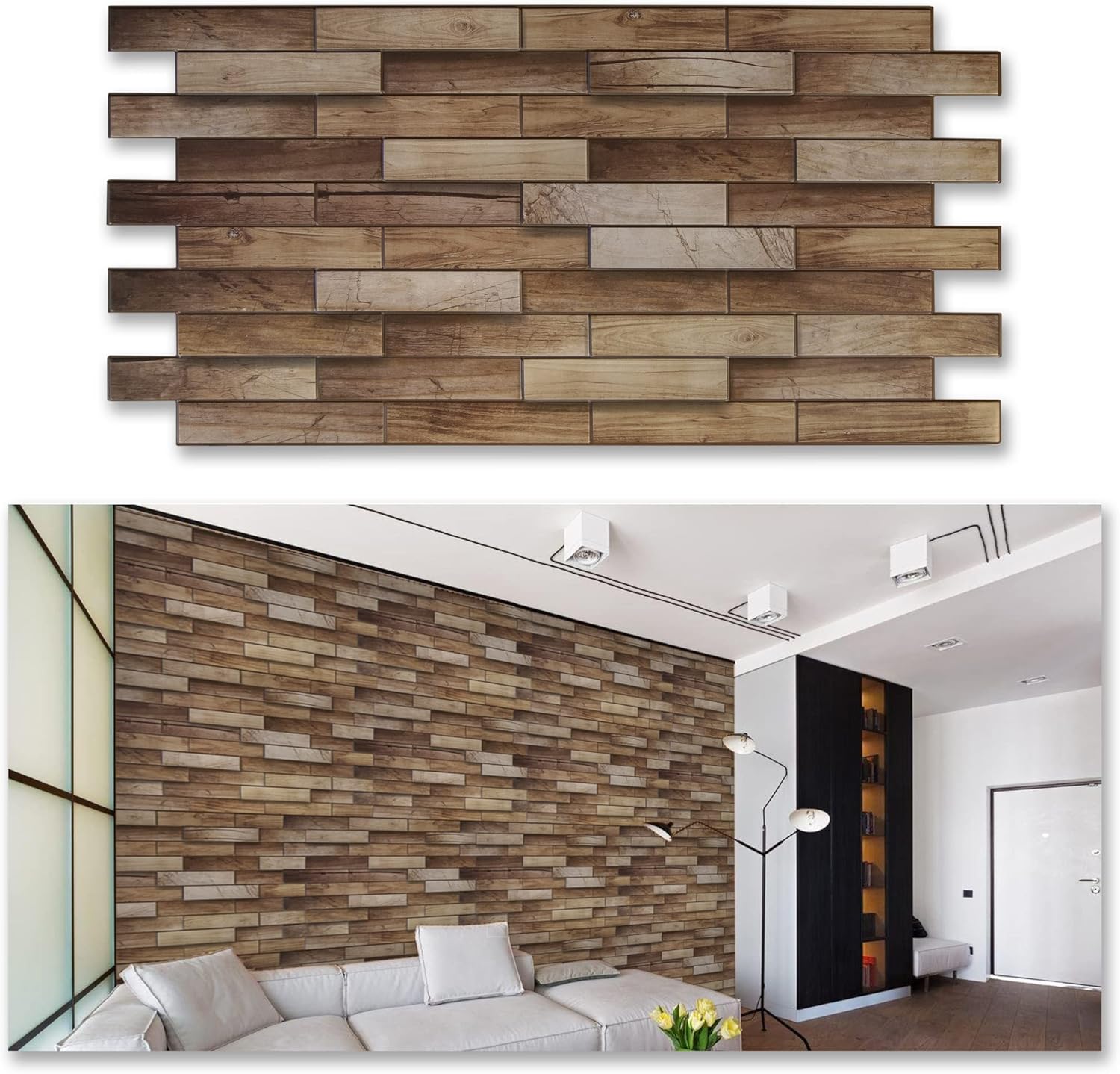 Paneles 3D PVC decorativos 4,7 m²