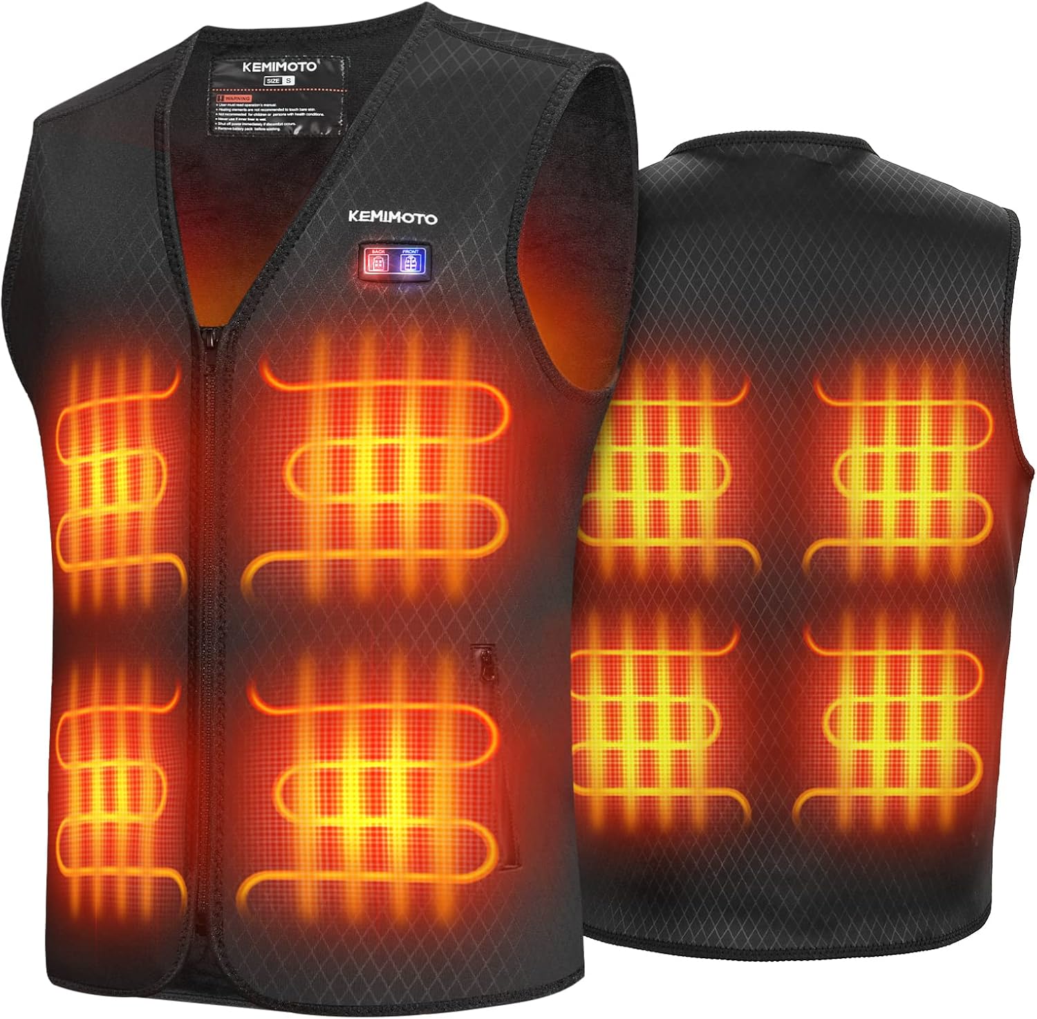 Chaleco Calefactable USB 8 Zonas, 2XL