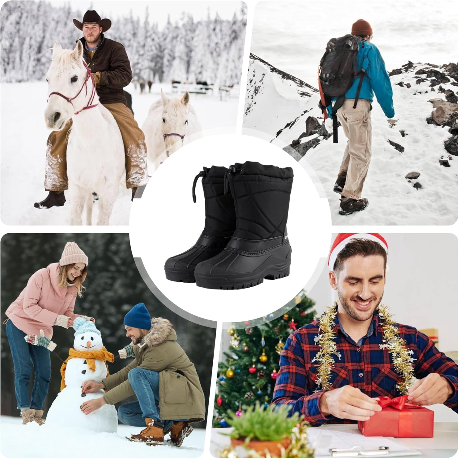 Botas de Nieve Impermeables Hombre