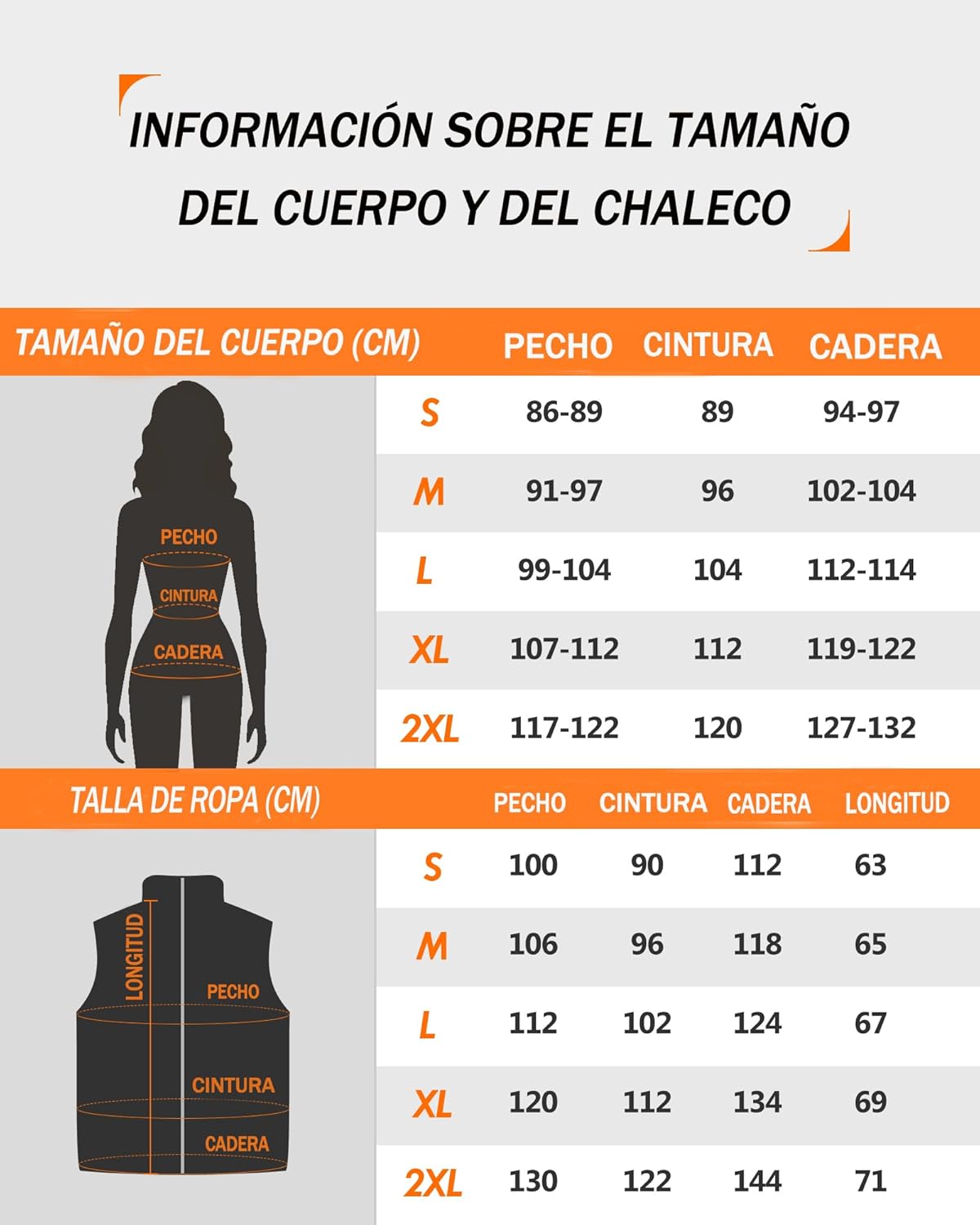 Chaleco Calefactable Mujer 7.4V