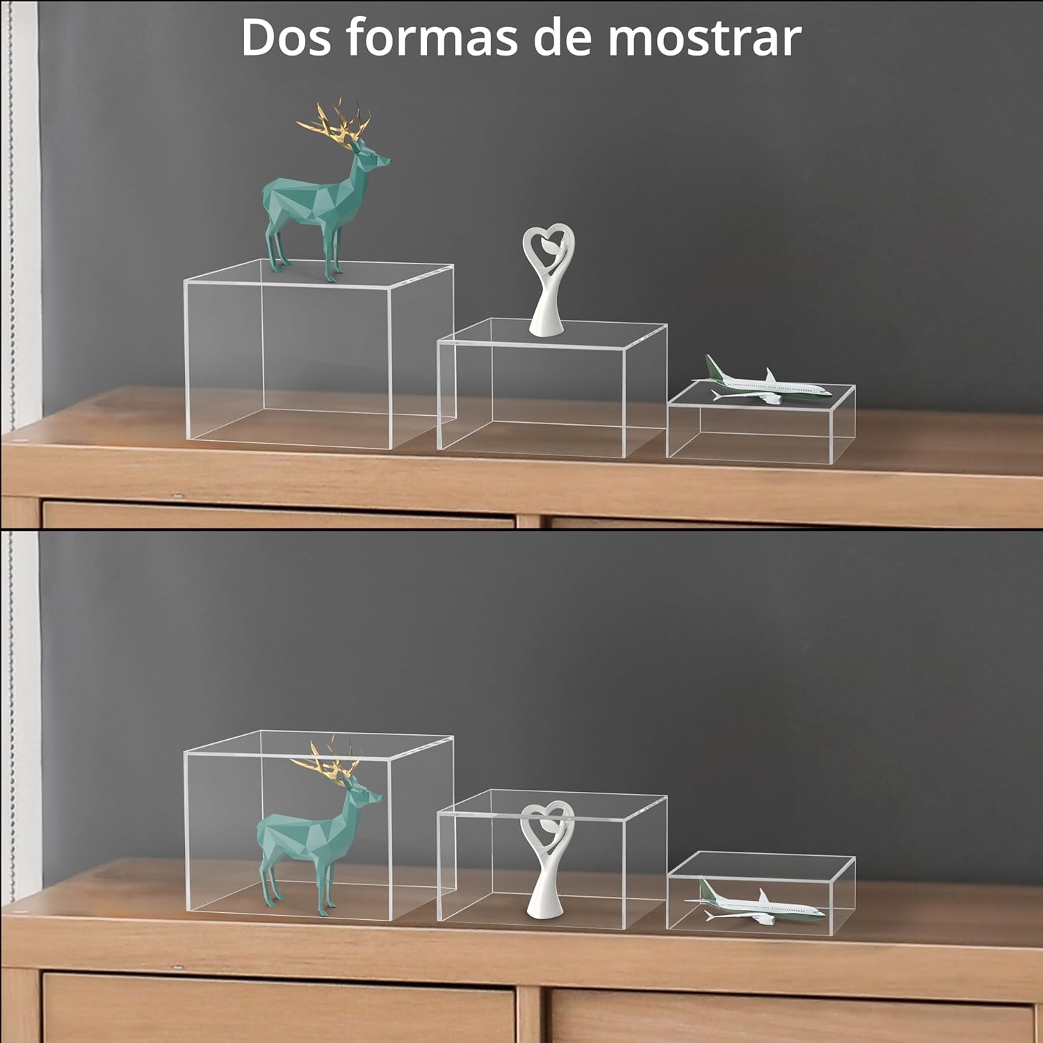 Cajas Acrílicas Expositoras 3Pz.