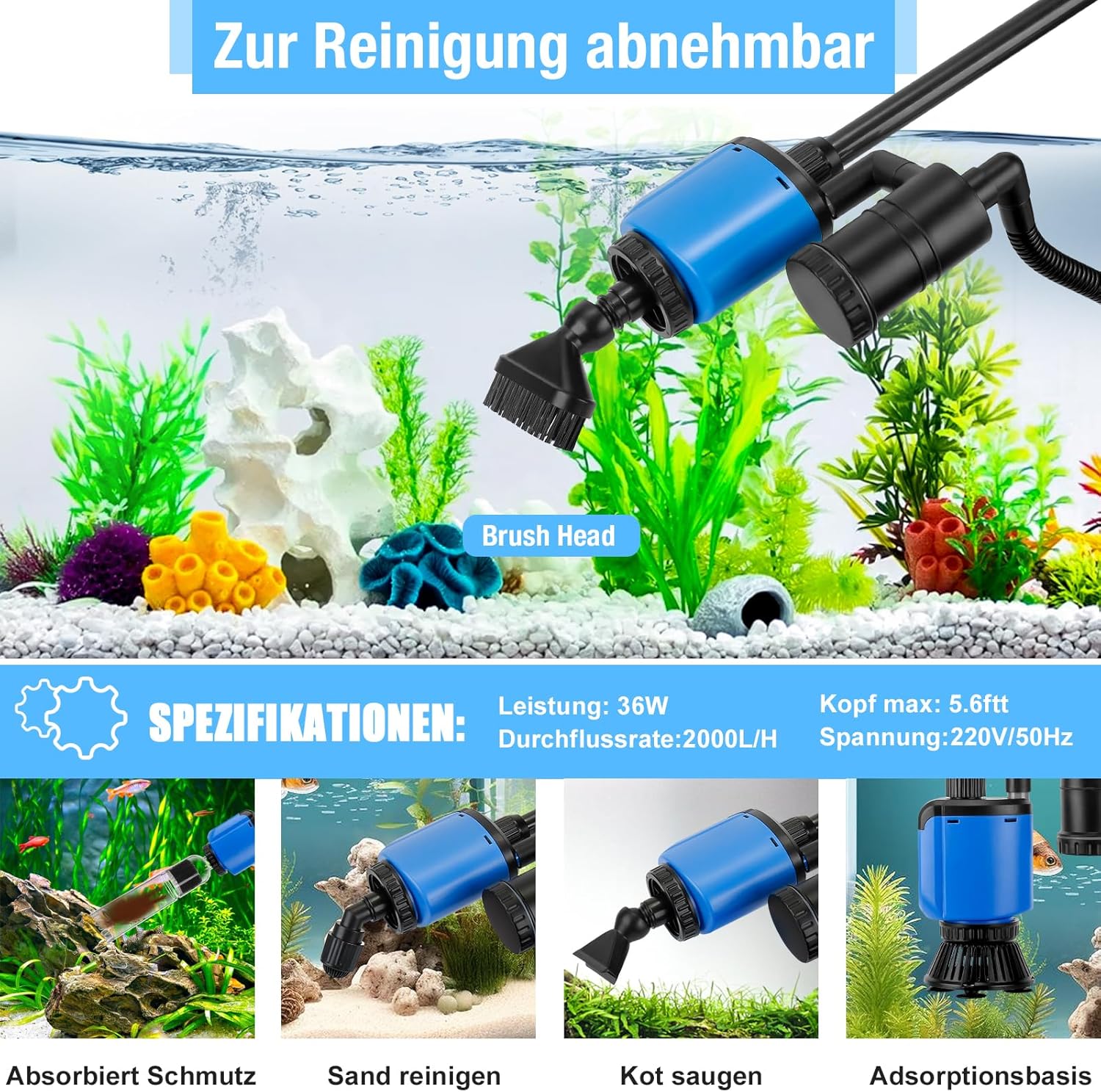 Aspirador Acuario 6 en 1 36W