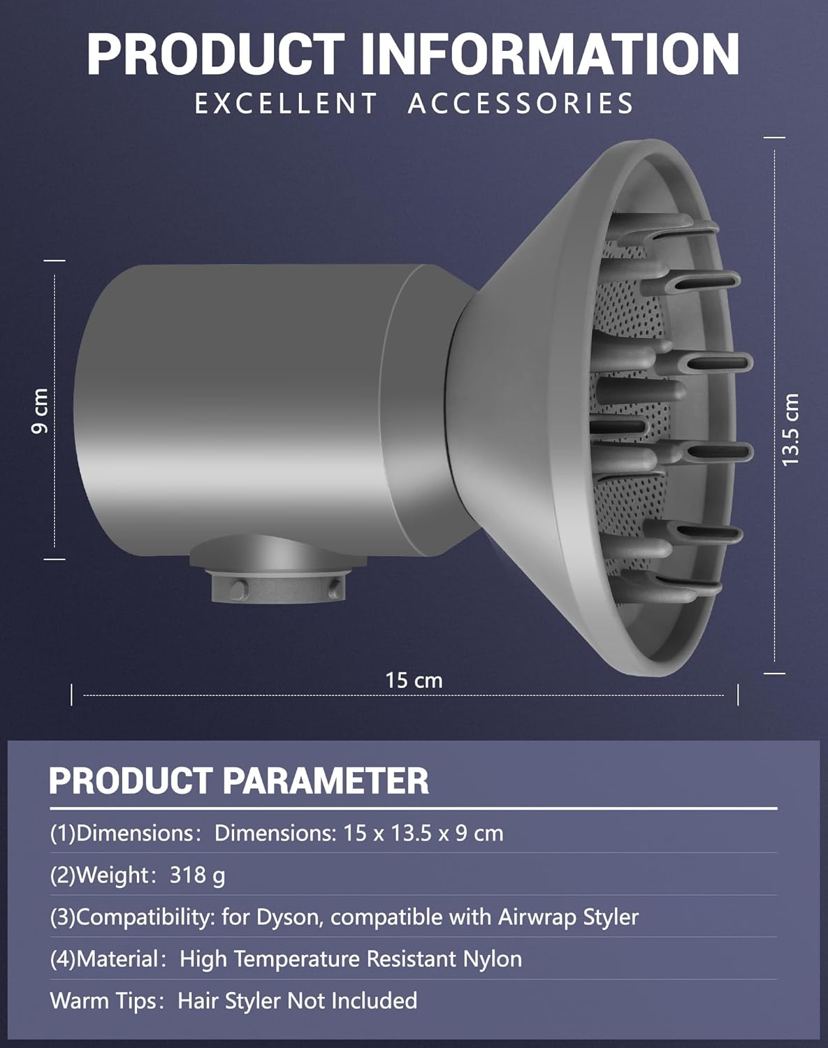 Difusor 2 en 1 para Dyson