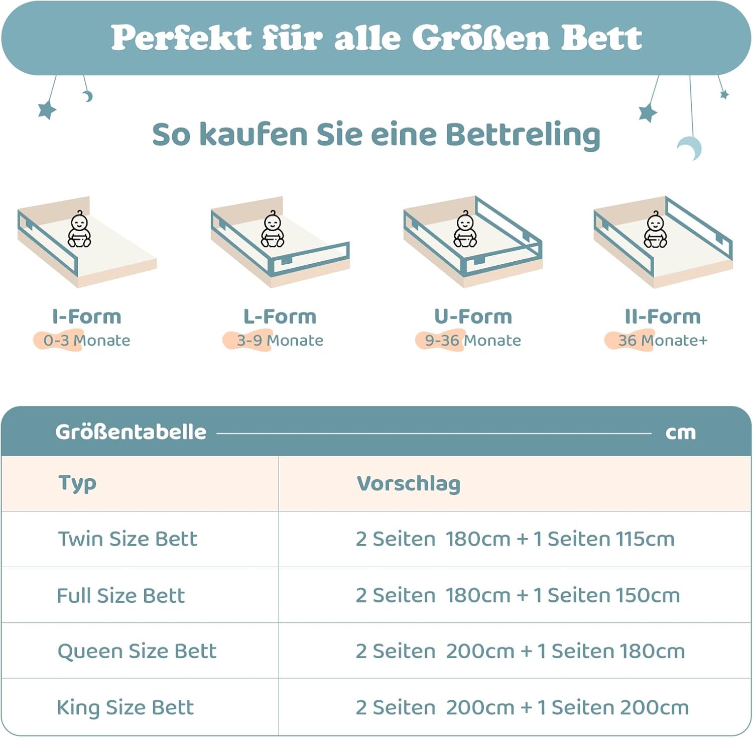 Barrera cama ajustable 200 cm