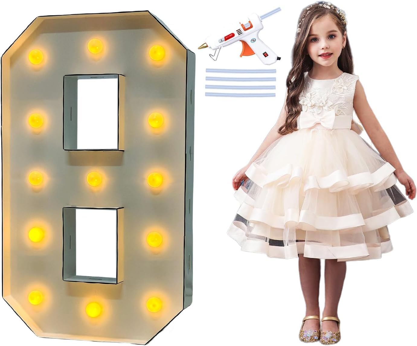 Número LED decorativo 100 cm