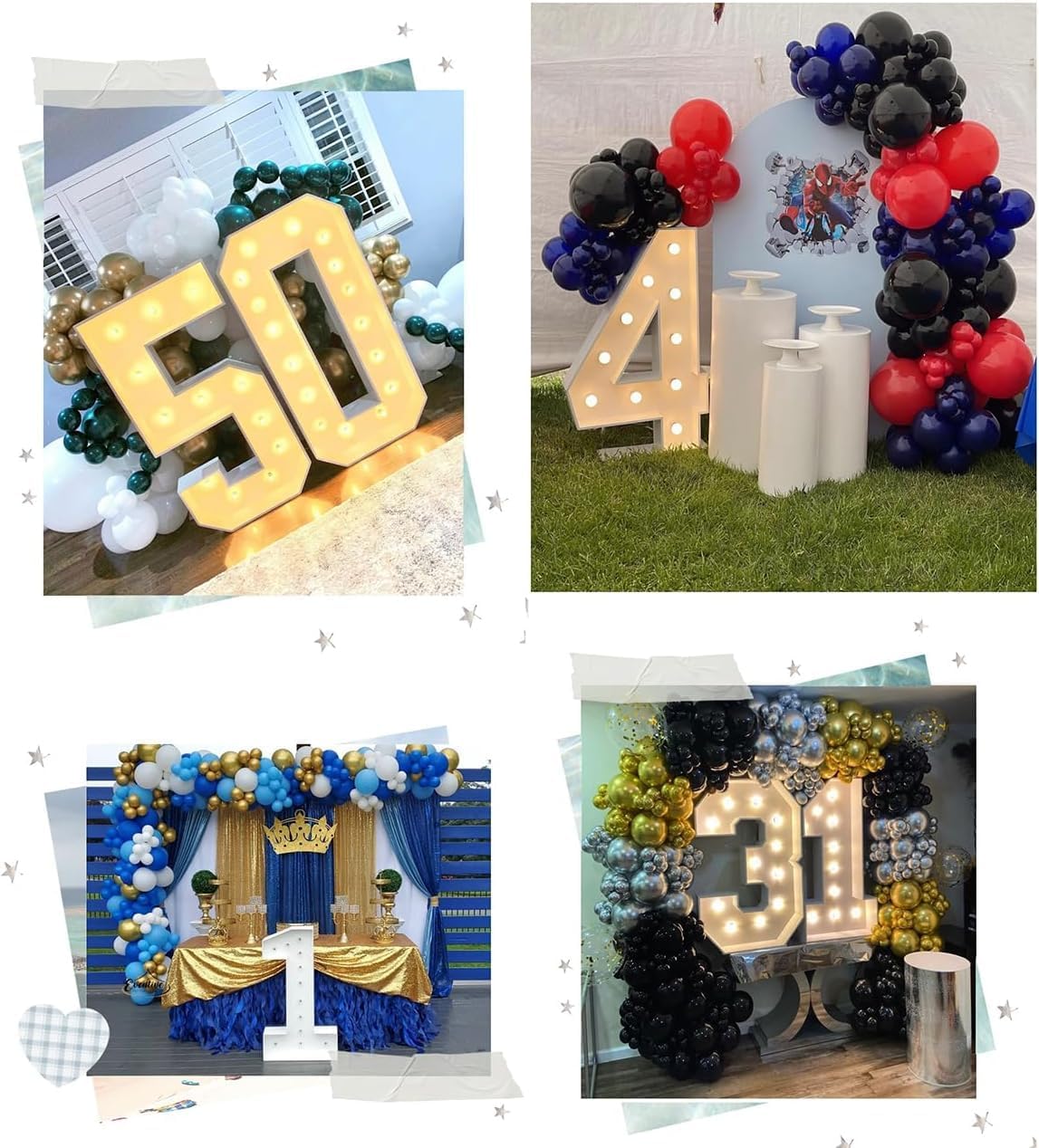 Número LED decorativo 100 cm