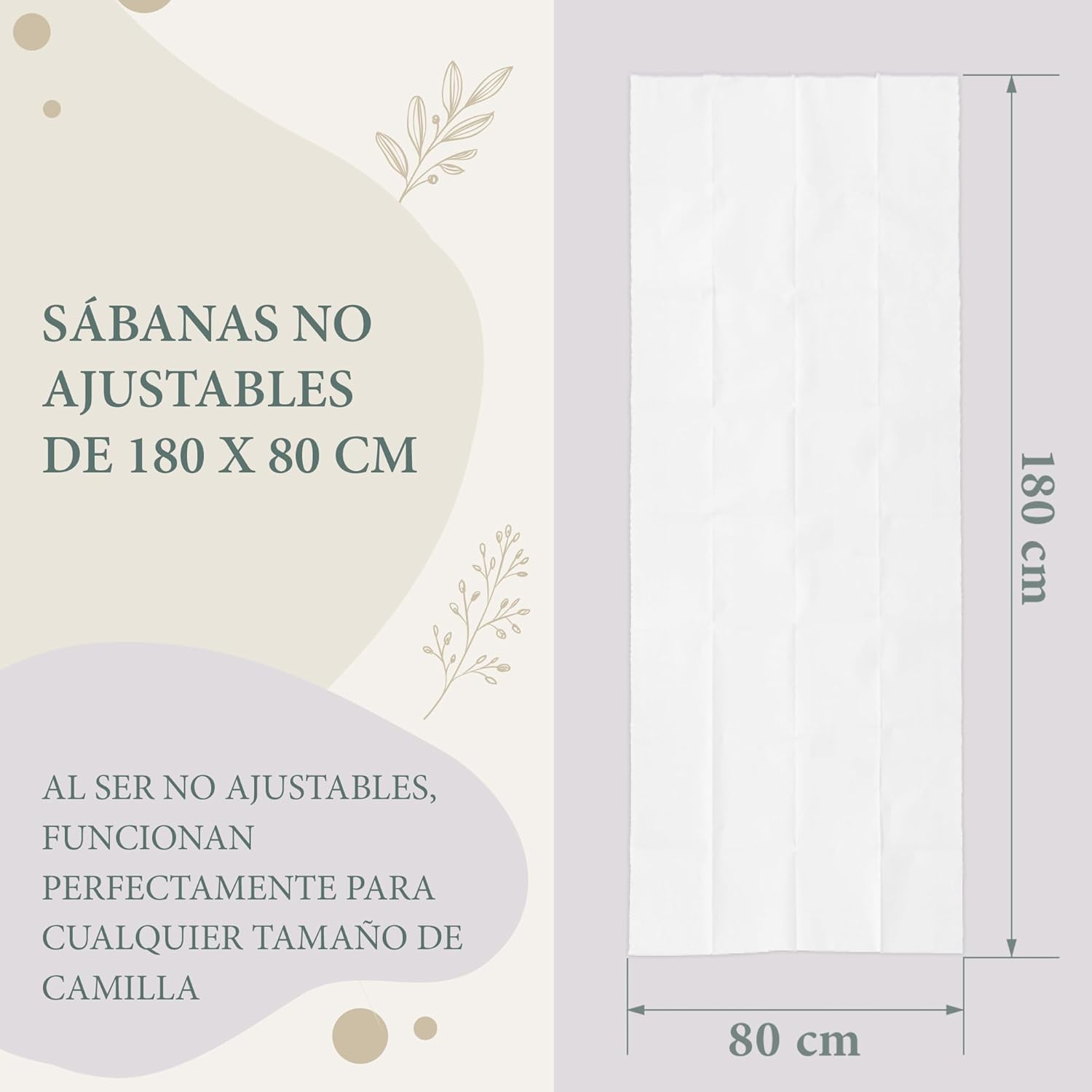 Sábanas Desechables Camilla 80x180cm