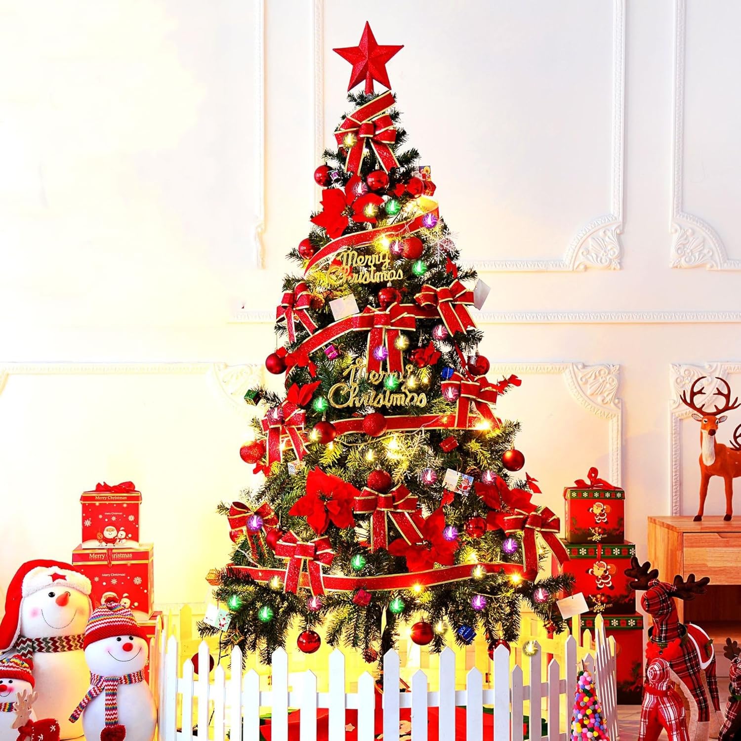 Árbol de Navidad 150 cm Rojo