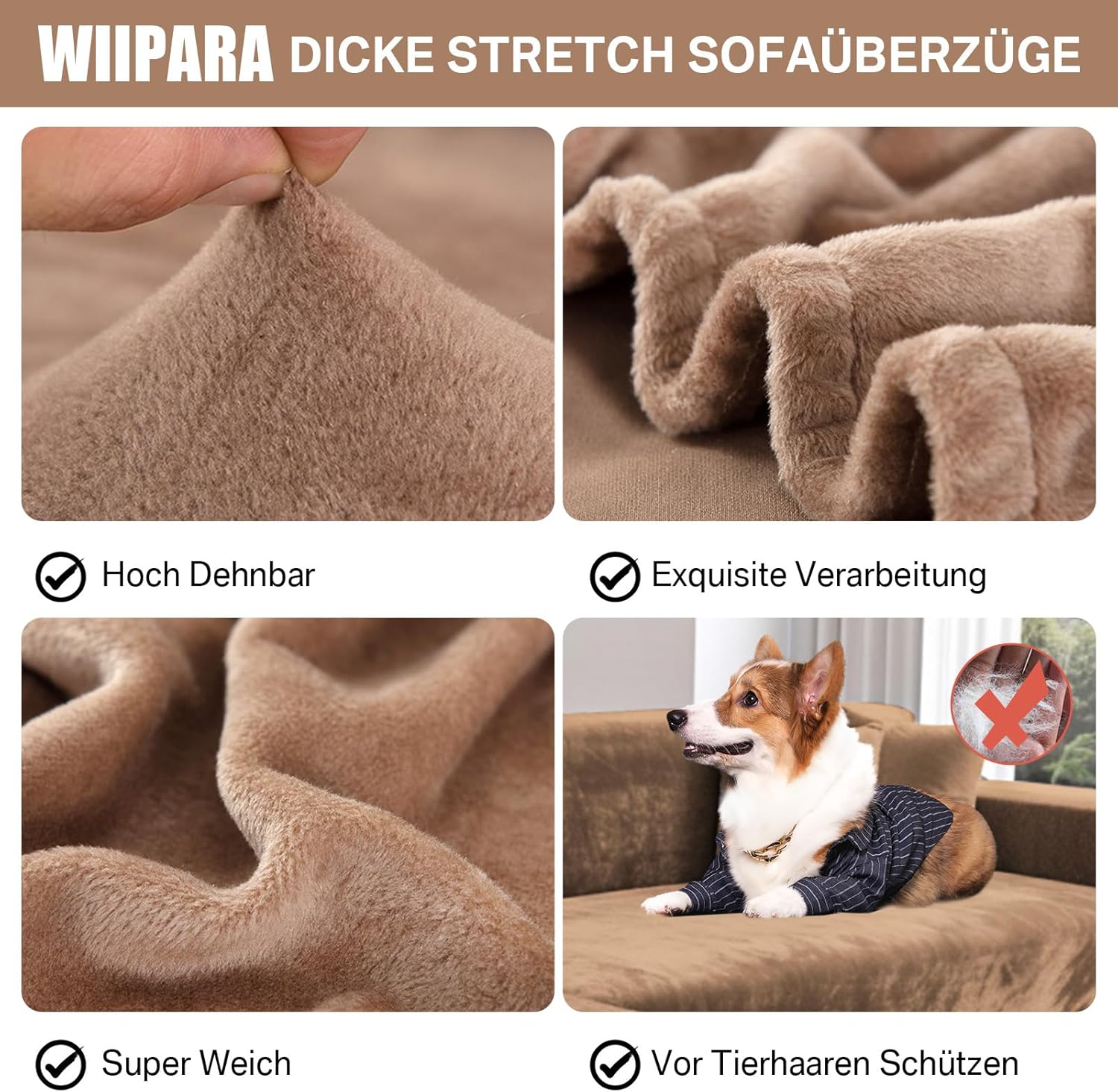 Funda de sofá L terciopelo luxe
