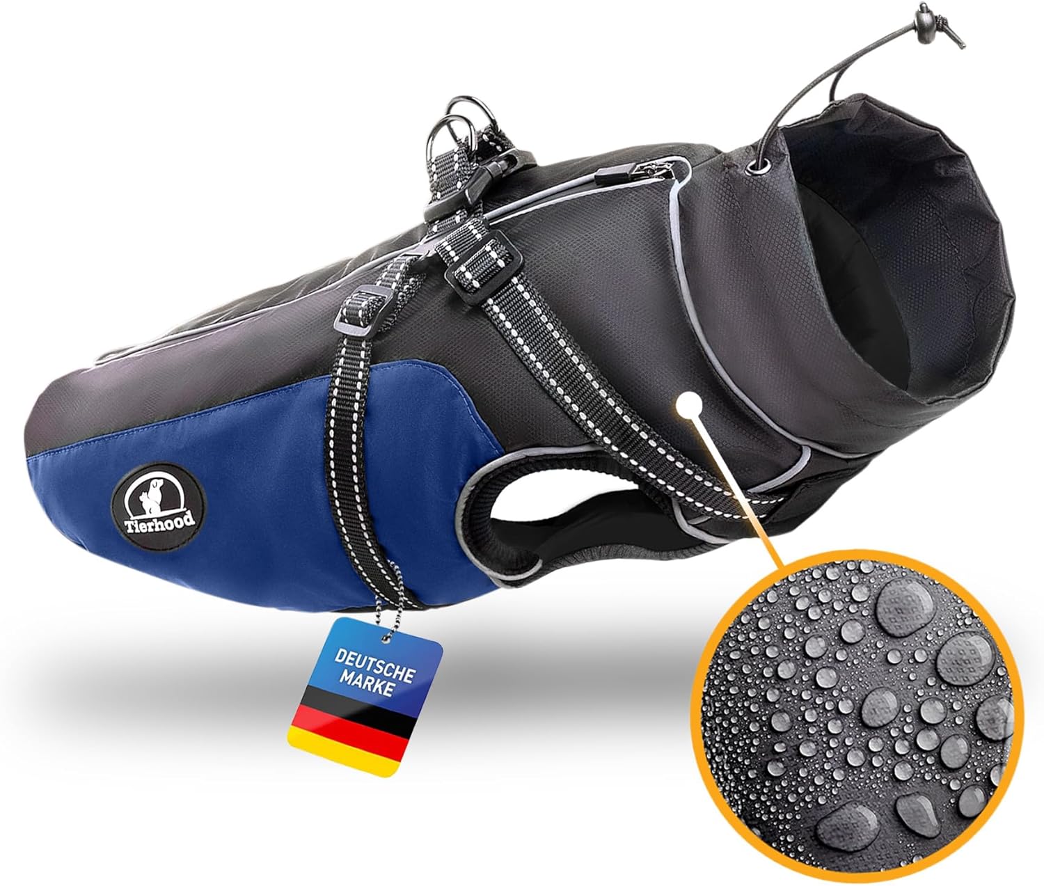 Chubasquero Impermeable Azul para Perros