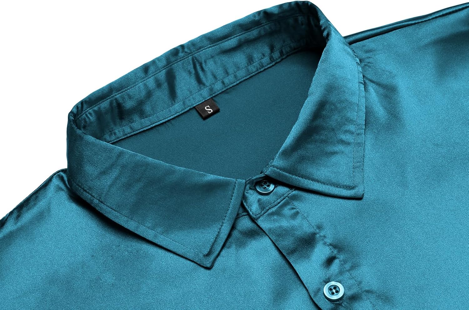 Camisa de Seda Brillante Hombre