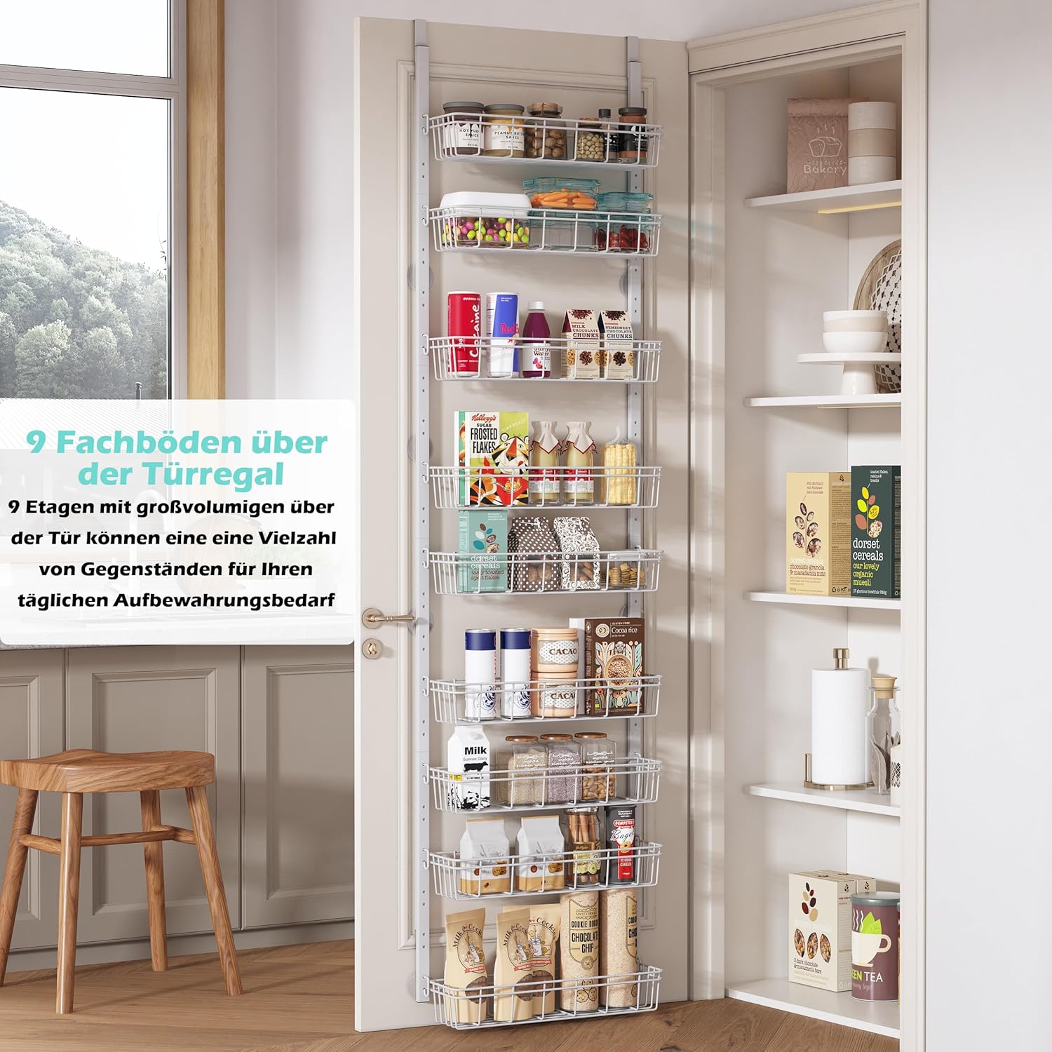 Organizador colgante puerta 9 estantes