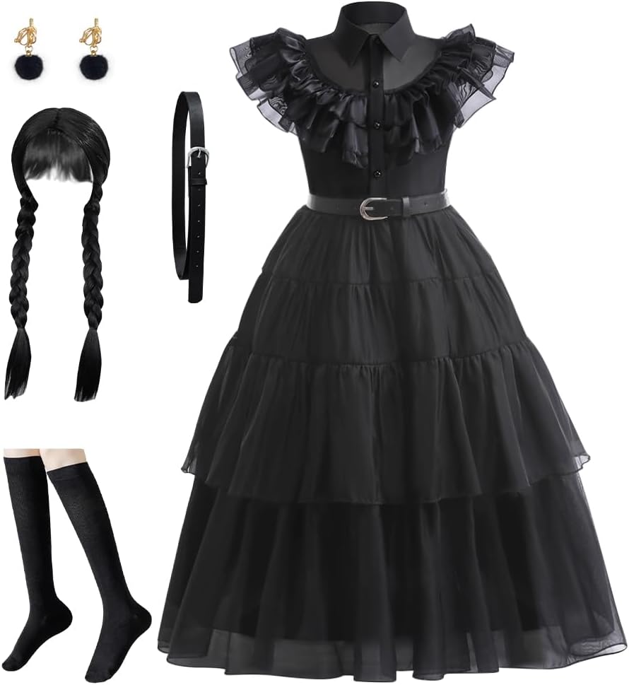 Disfraz niña cosplay negro 4-14Y