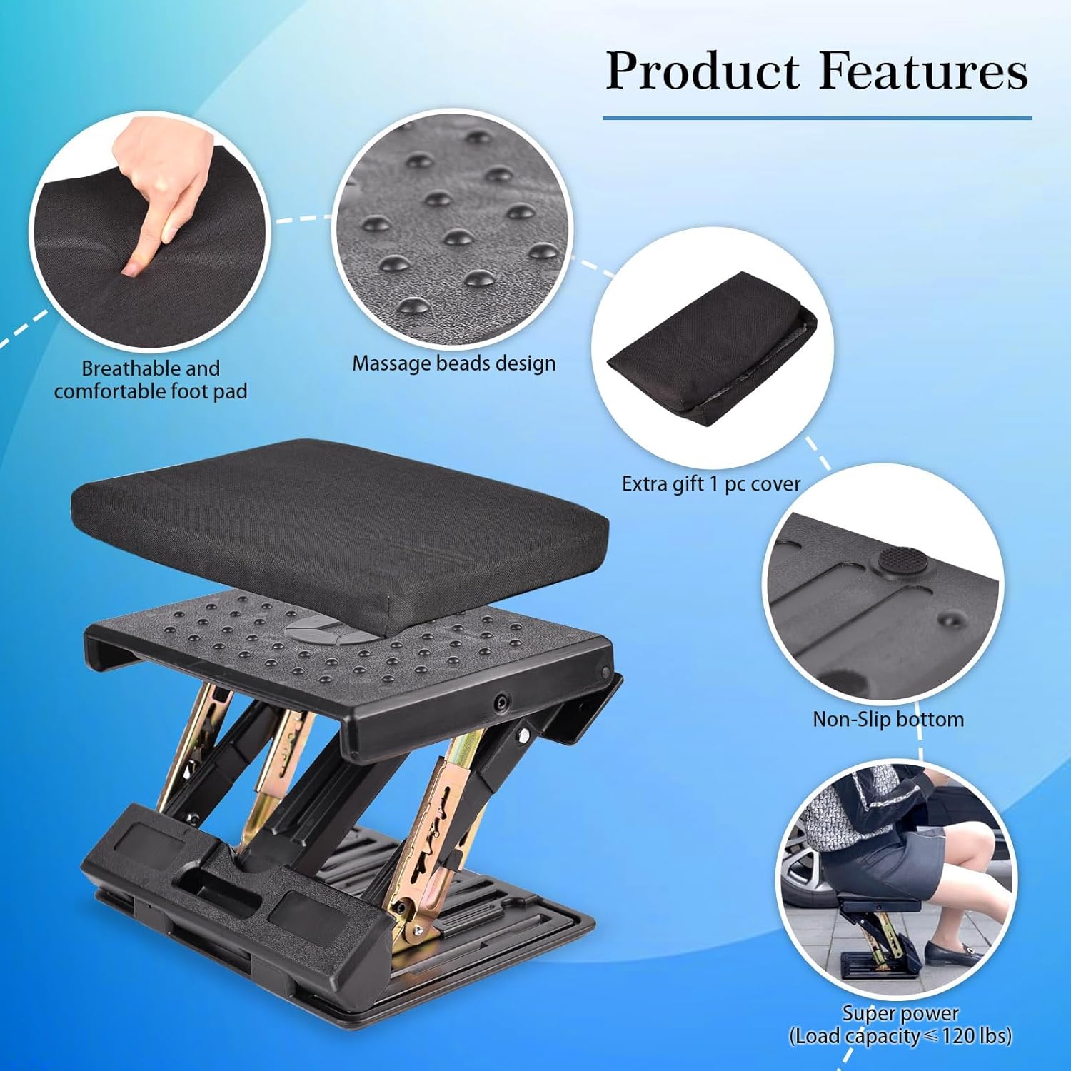 Reposapiés Ergonómico Ajustable