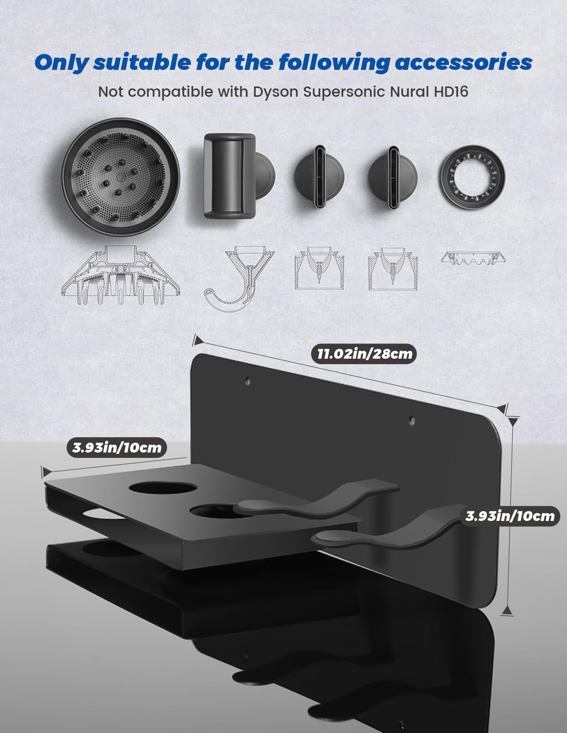 Soporte Pared Secador Pelo Dyson