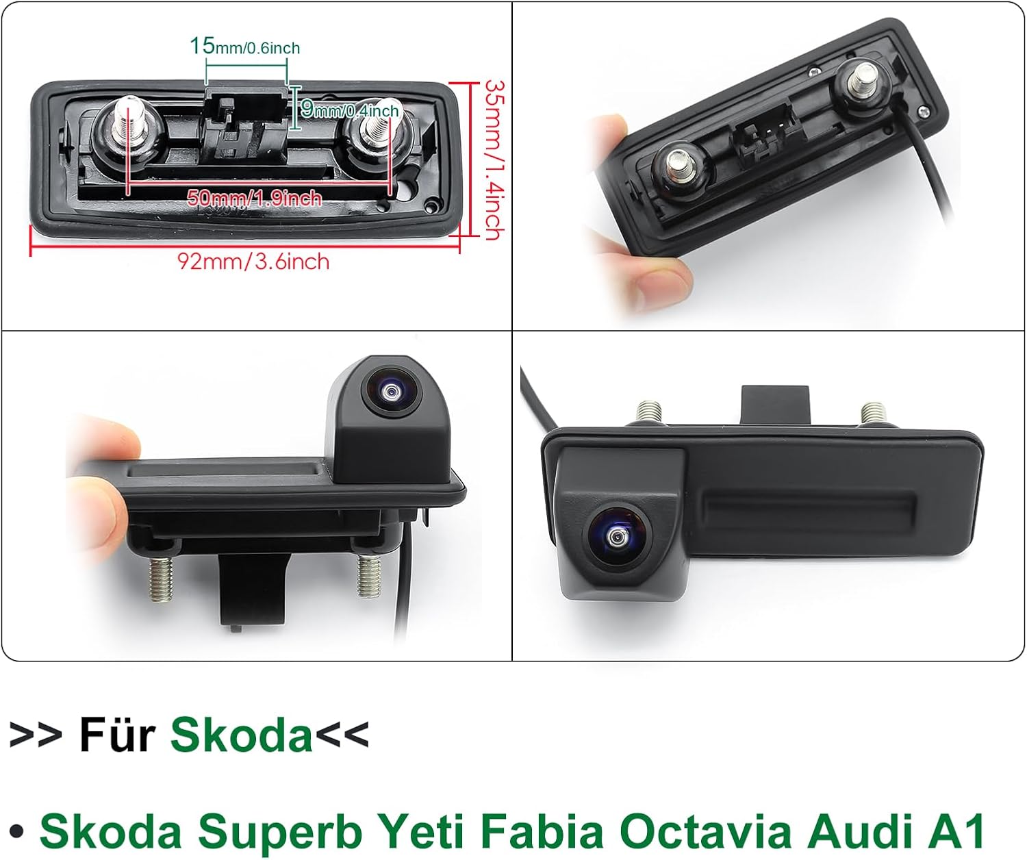 Cámara reversa AHD 720P Skoda