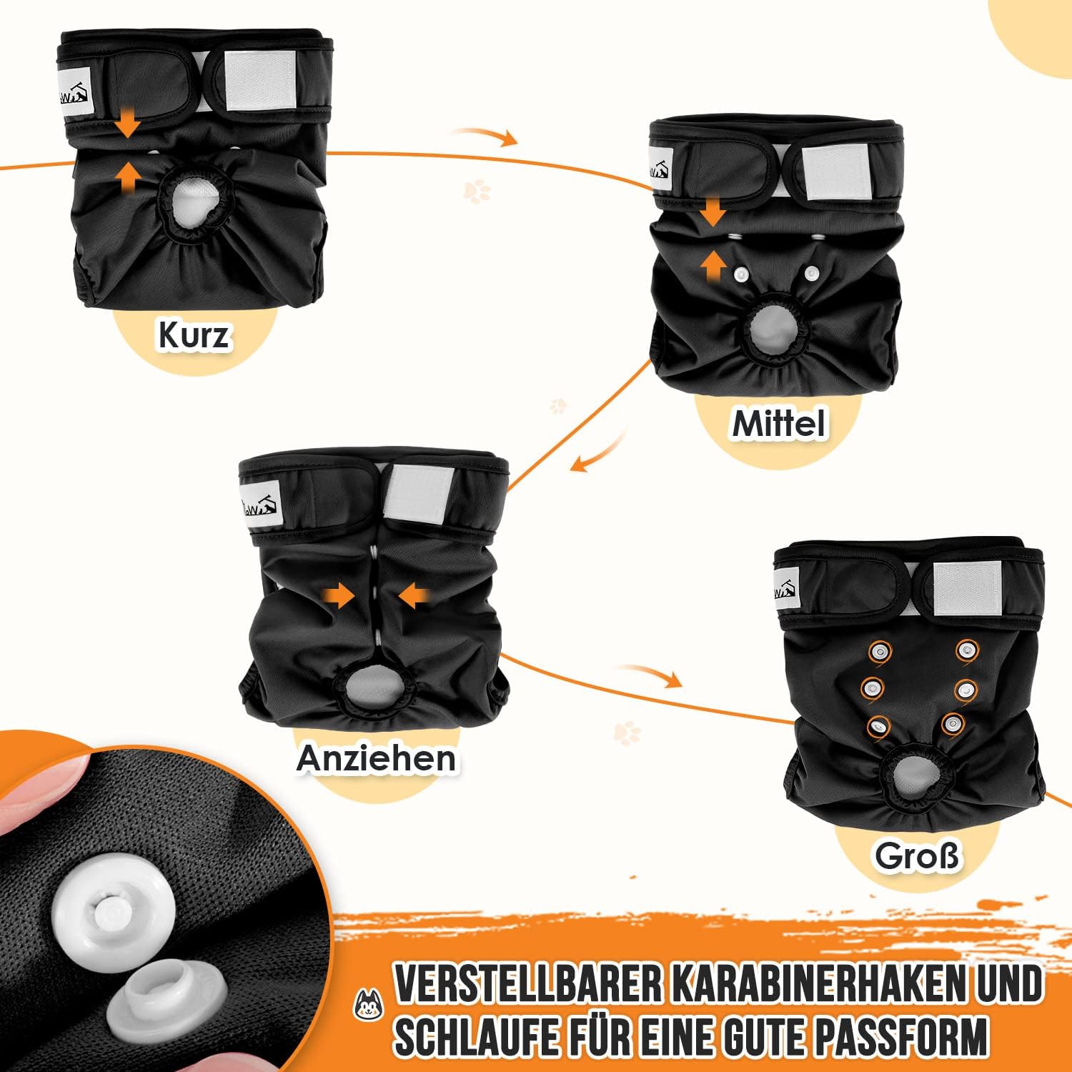 Pantalones absorbentes para perras